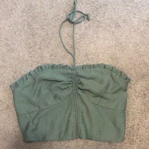 Maeve Green Crop Top